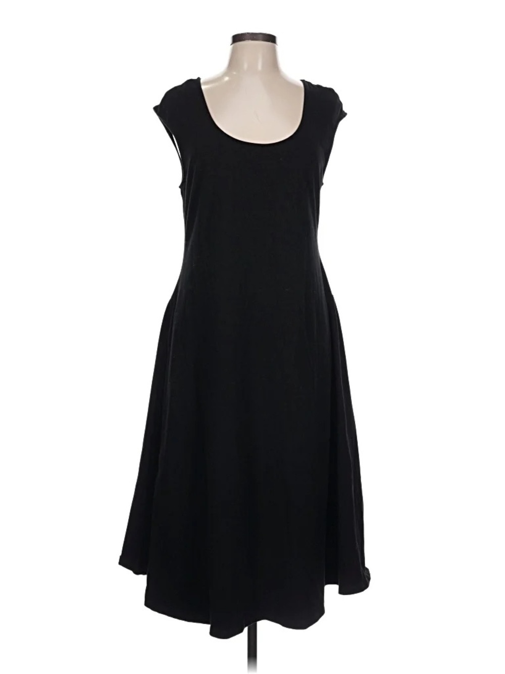 Classic Black Scoop Neck Midi Dress Old Navy Size XL